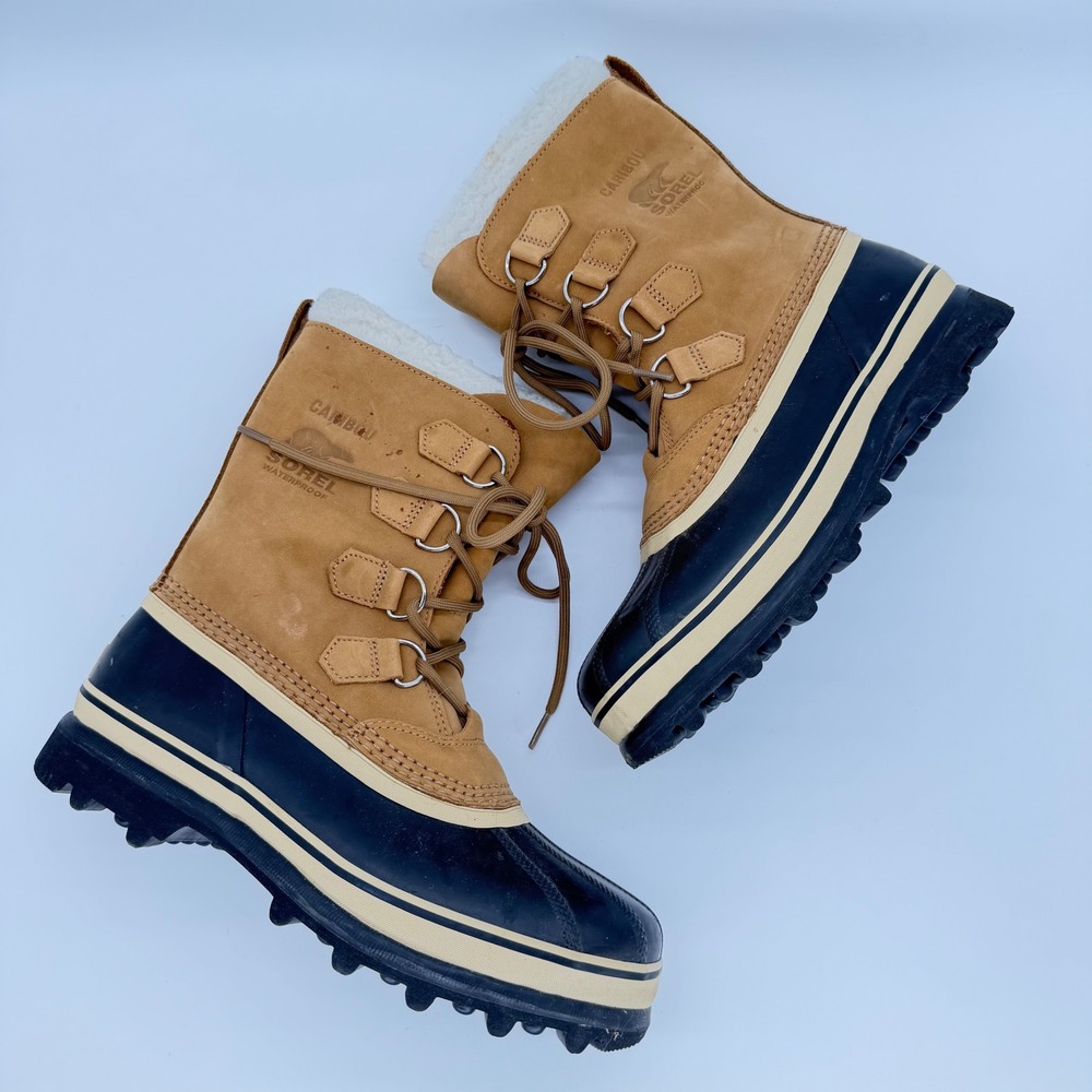 Sorel Caribou Women's Size 9 Buff Tan Waterproof Winter Snow Boots